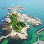 仁衛門島をドローンで空撮