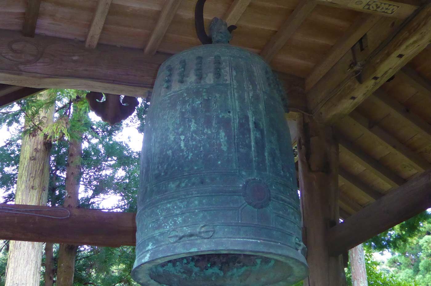 小網寺の梵鐘のアップ