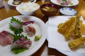 栄丸の刺身＆天ぷら定食