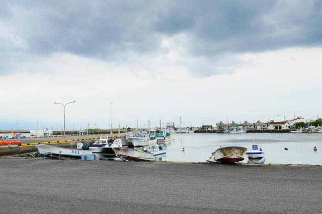 富津漁港の駐車場