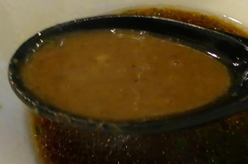 特製濃厚煮干しラーメンのスープ