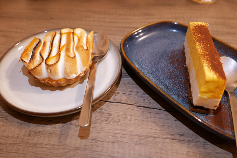 レモンのタルトとクリームブリュレ