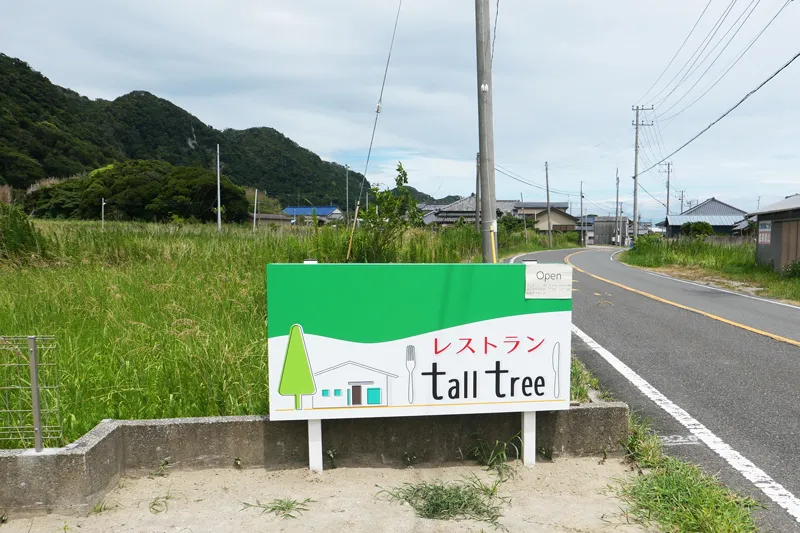 tall treeの看板