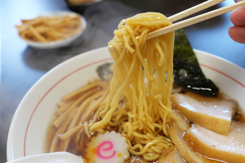 麺のアップ