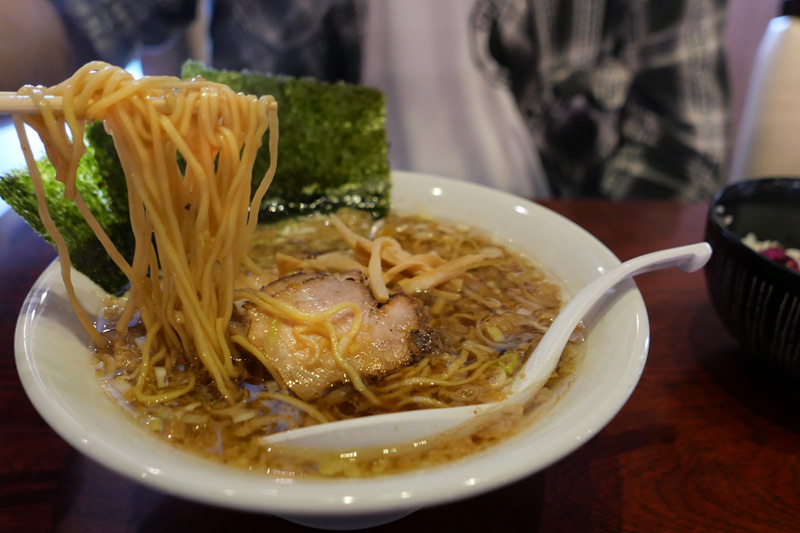 麺のアップ