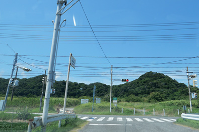 国道410号の交差点