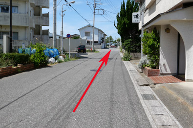 北条海岸の駐車場
