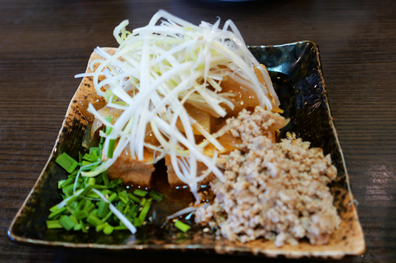 勝浦タンタン厚揚げ