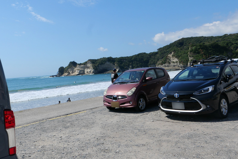 勝浦海水浴場の駐車場