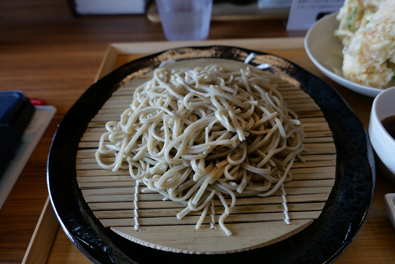 十割そばのアップ