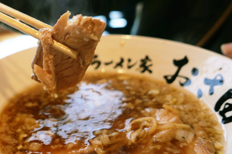 チャーシューのアップ