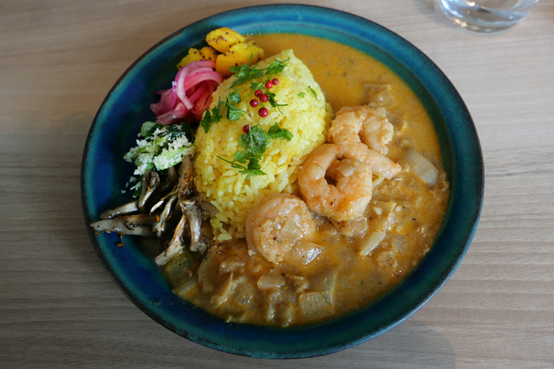 本日のカレー（エビのcrymy curry）