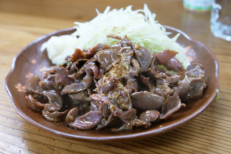 砂肝ニンニク炒め