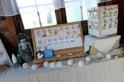 シーグラスで作ったピアス