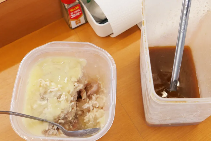 鶏とホタテのダシ