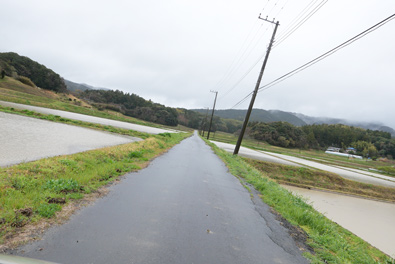 まっすぐな1本道