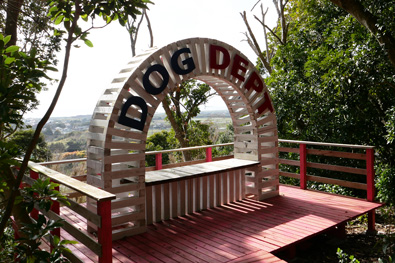 展望台のウッドデッキ