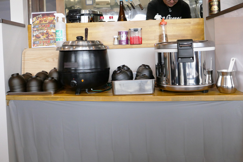 ご飯と味噌汁のコーナー