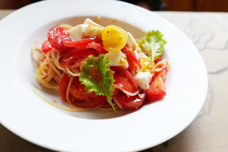 ５．トマトの冷製パスタ