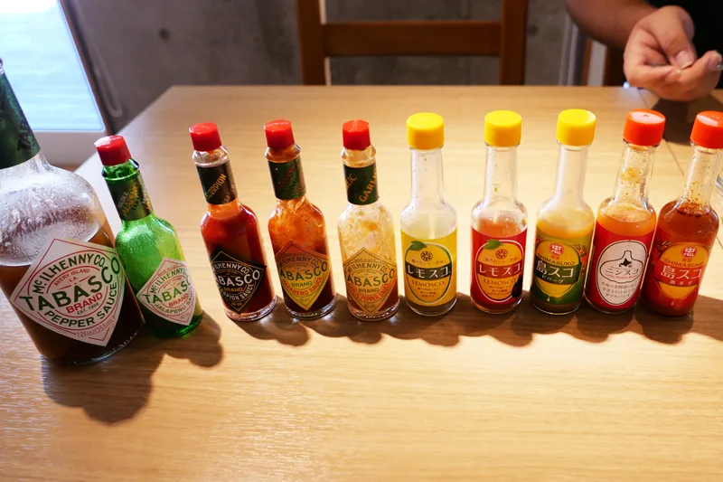 10種類のタバスコ