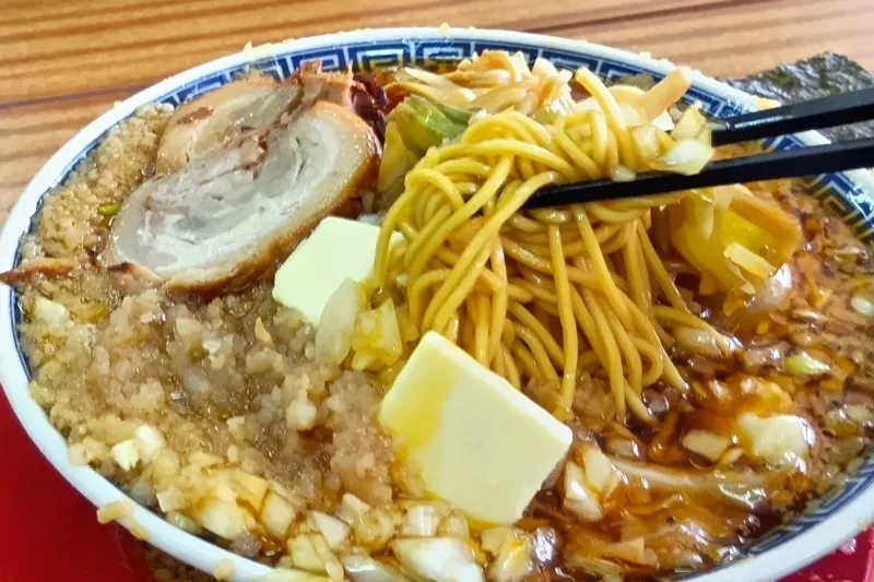 麺のアップ
