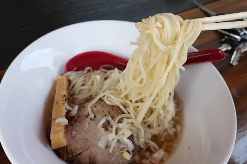 麺のアップ