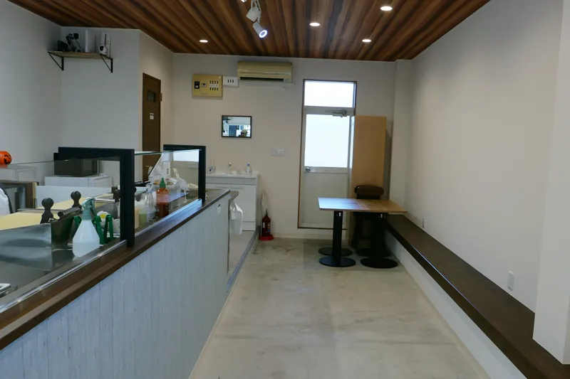 店内のイートインコーナー